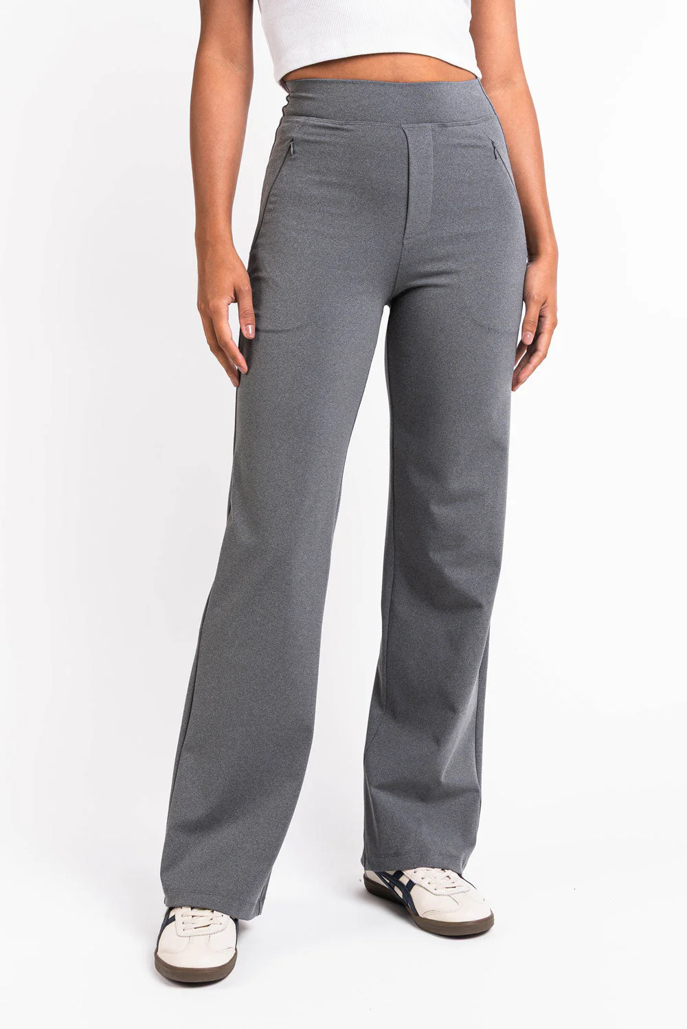 Holly 03High ActiveFlex Rette Bukser - Grey Melange - Image 3