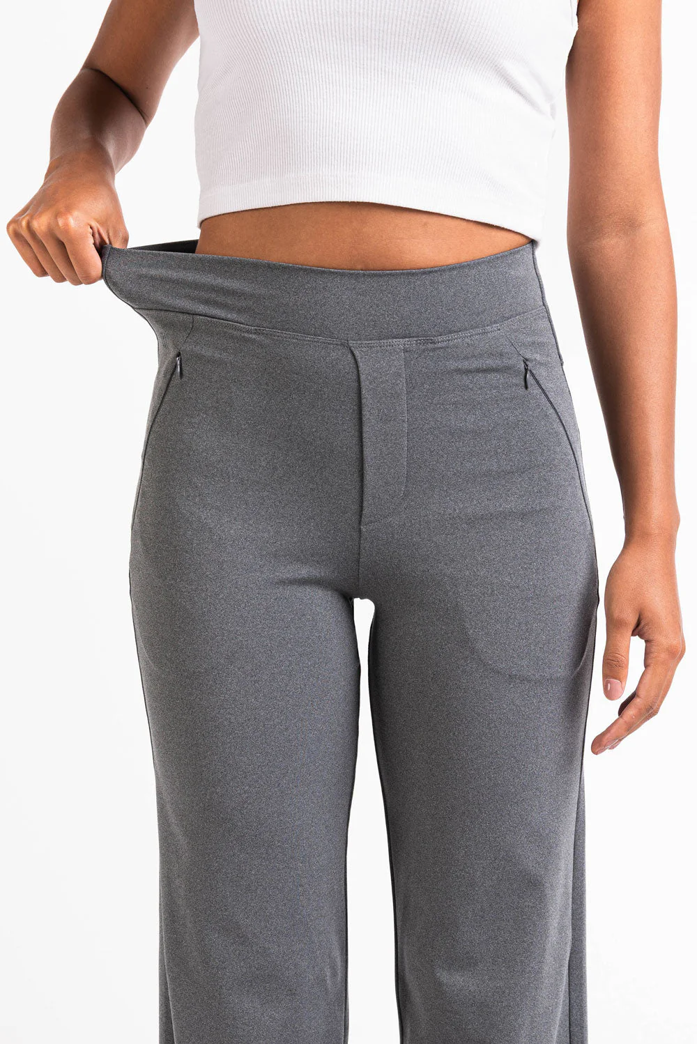 Holly 03High ActiveFlex Rette Bukser - Grey Melange - Image 4