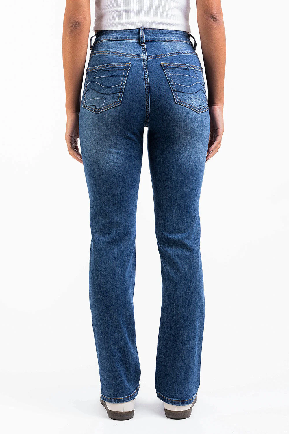 Ingrid 01High Rette Jeans - Mid Blue - Image 4