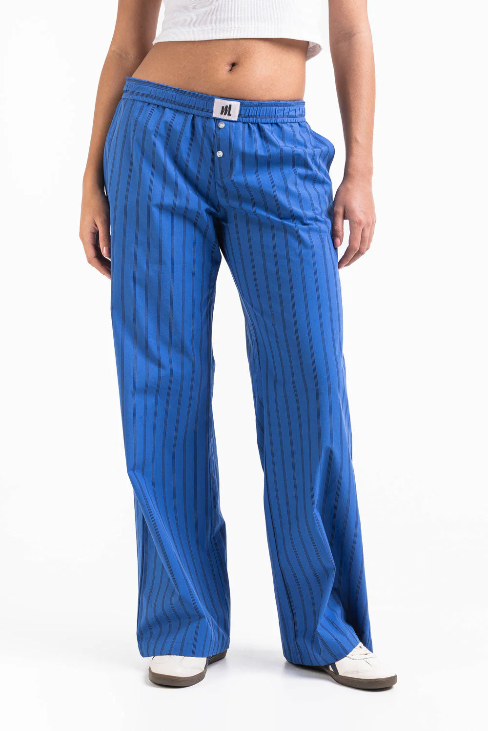 Mandy 01Mid Rette Loungebukser - Royal Striped - Image 5
