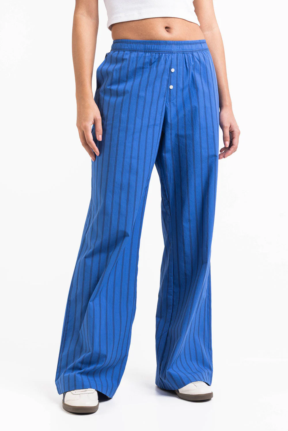 Mandy 01Mid Rette Loungebukser - Royal Striped - Image 7