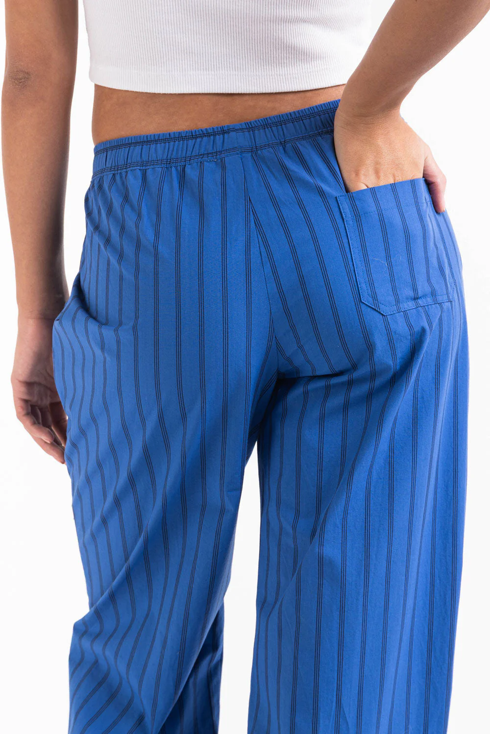 Mandy 01Mid Rette Loungebukser - Royal Striped - Image 8