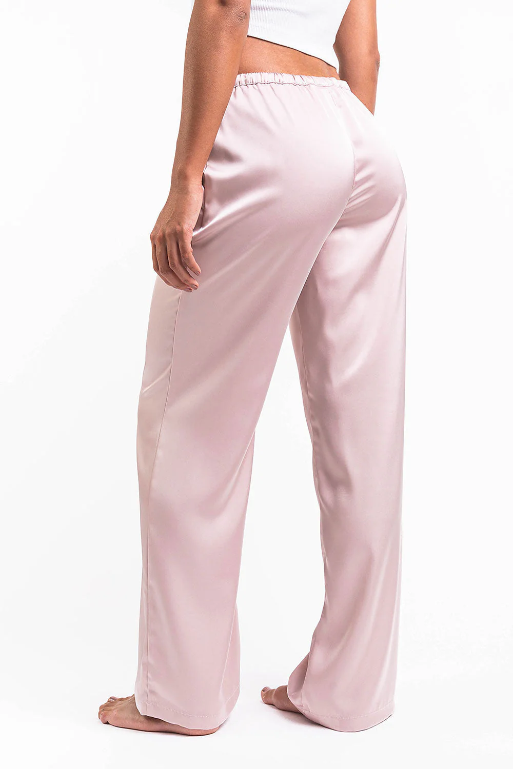Mel 03Low Rette Satengbukser - Pink - Image 6