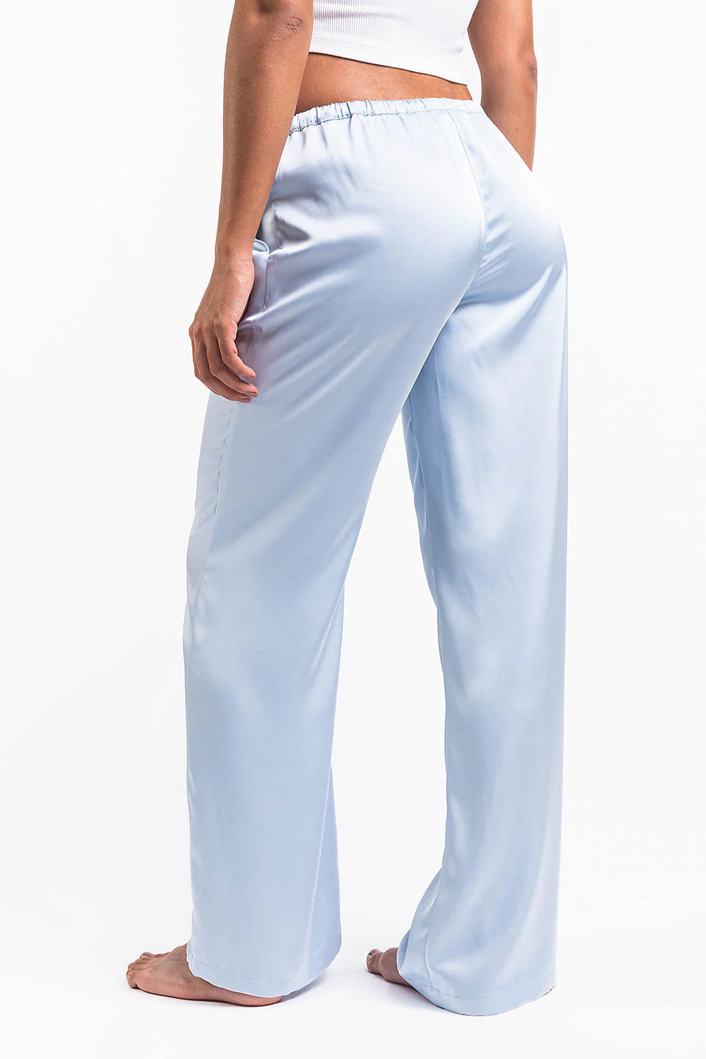 Mel 03Low Rette Satengbukser - Sky Blue - Image 5