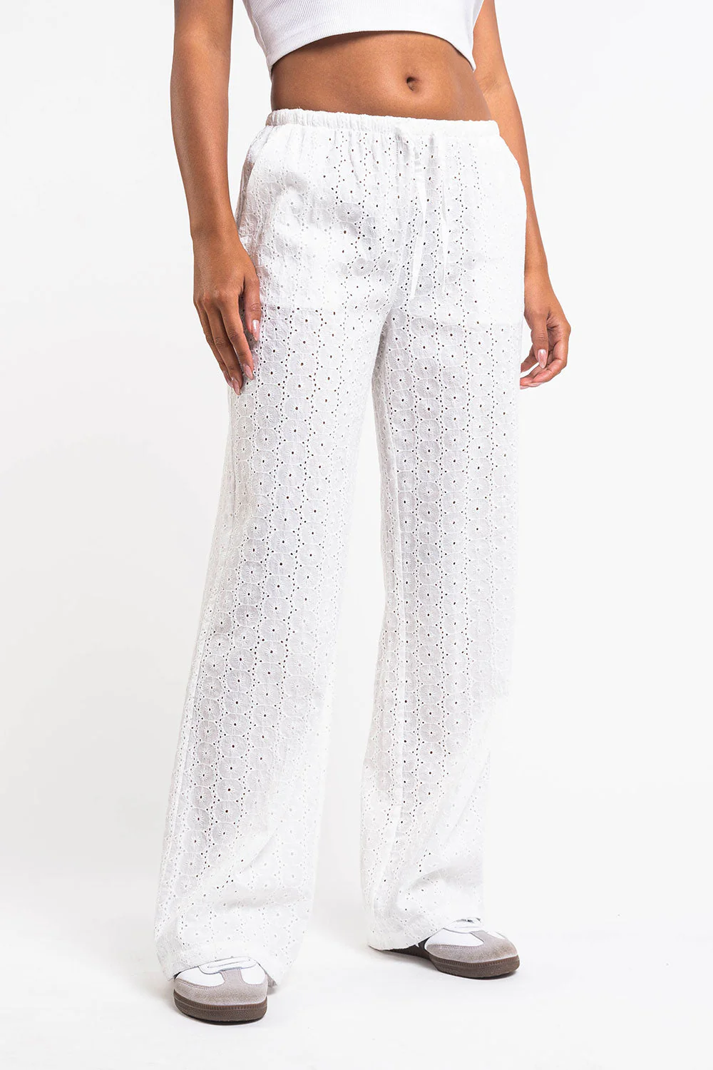 Mel 07Mid Rette Blondebukser - White - Image 3