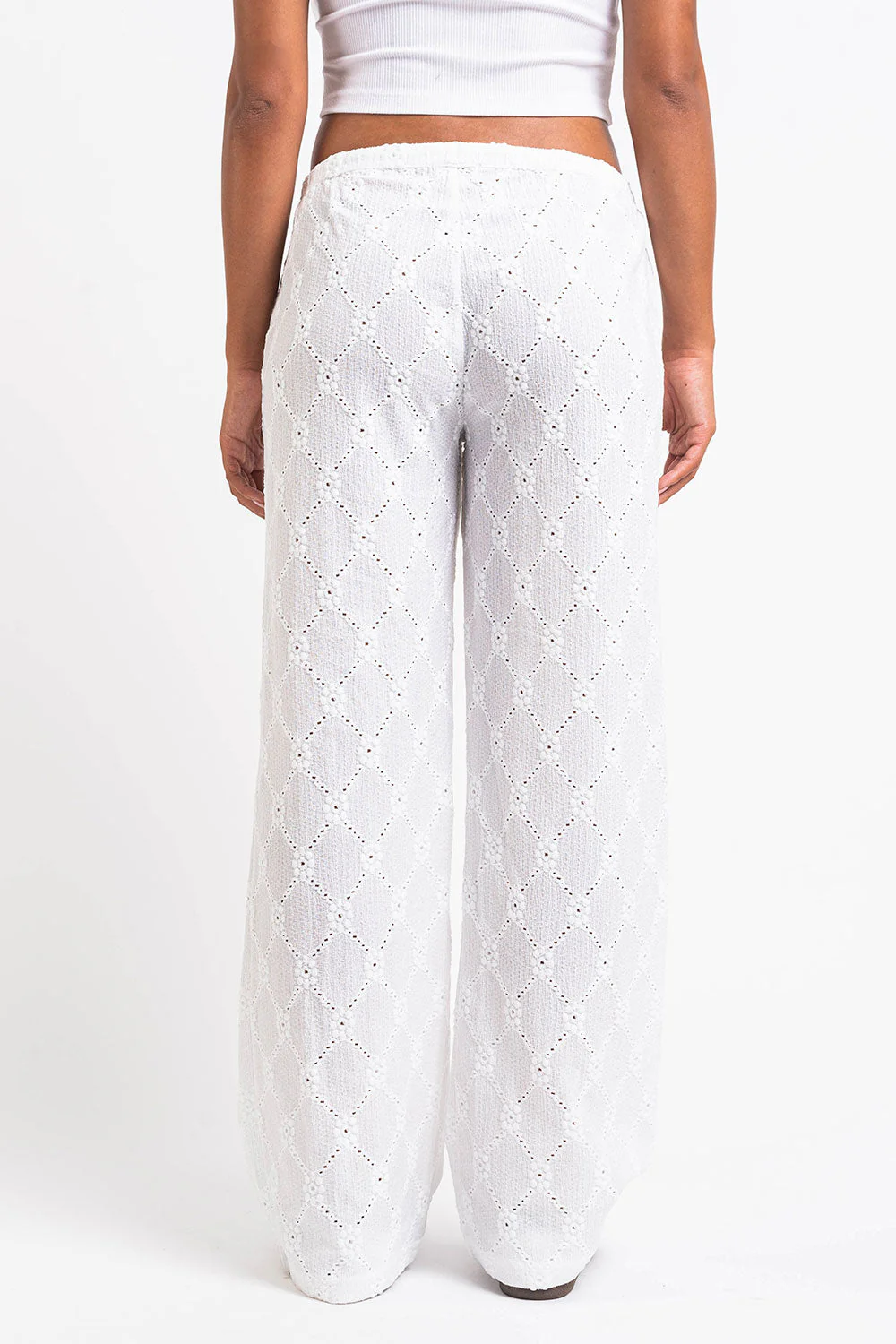 Mel 08Mid Rette Blondebukser - White - Image 4