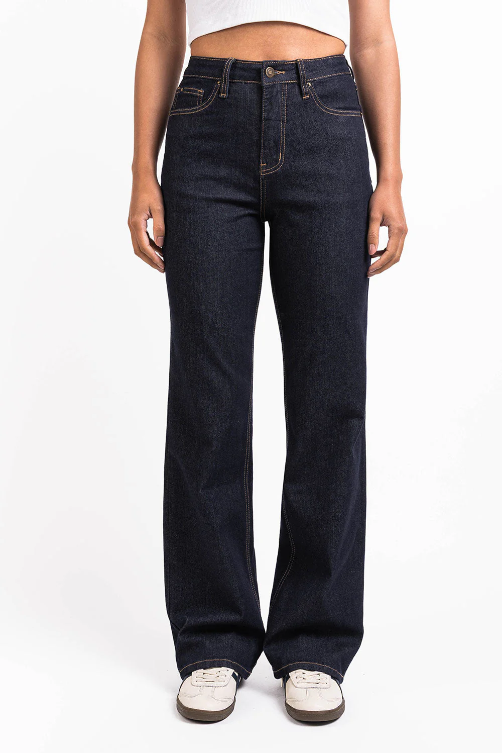 Mikka 01High Straight Jeans - Raw Denim