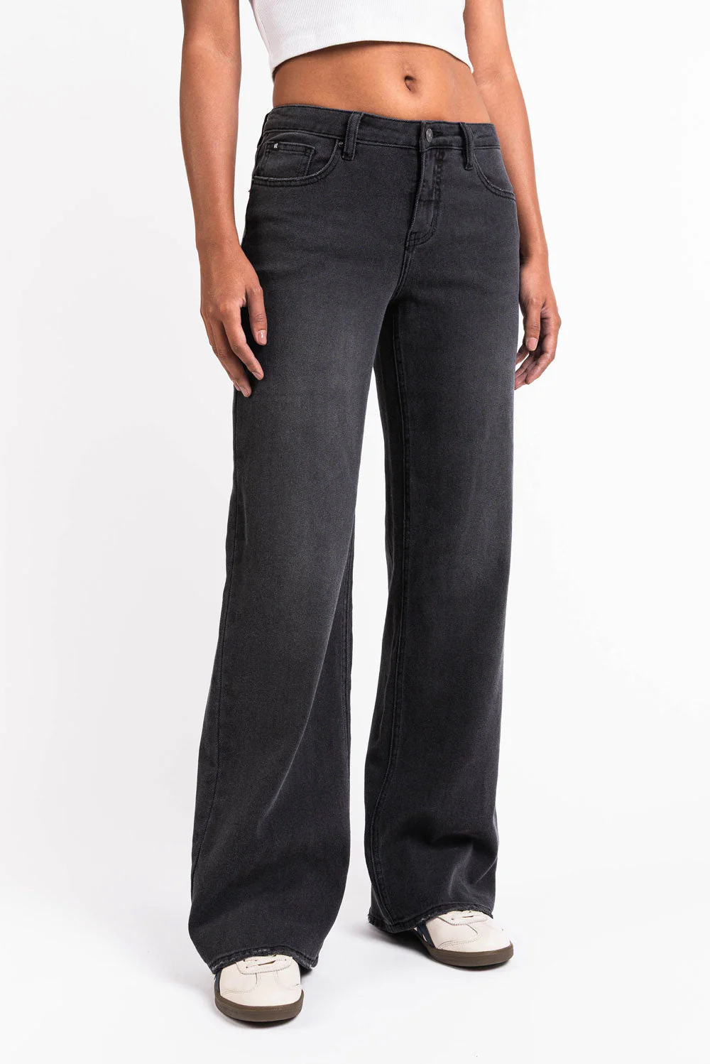 Mikka 03Mid Vide Jeans - Washed Black - Image 4