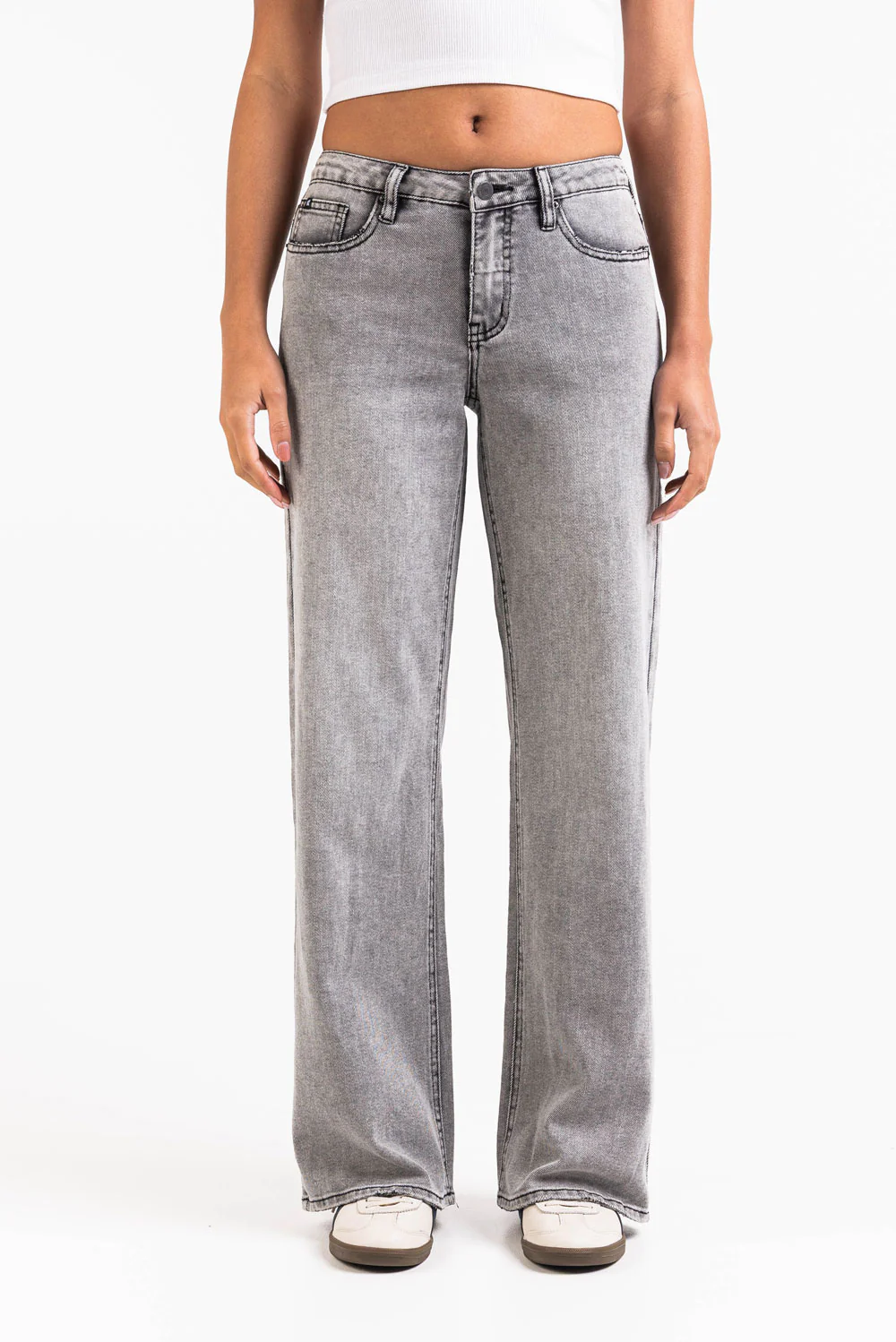 Mikka 03Mid Vide Jeans LightWeight - Acid Grey - Image 3
