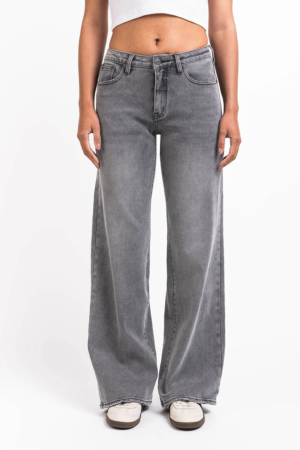 Mikka 03Mid Vide Jeans - Washed Grey - Image 3