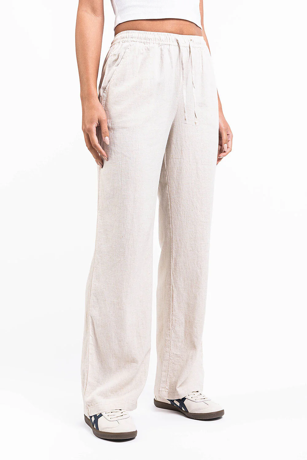 Mila 01High Rette Linbukser - Beige - Image 3