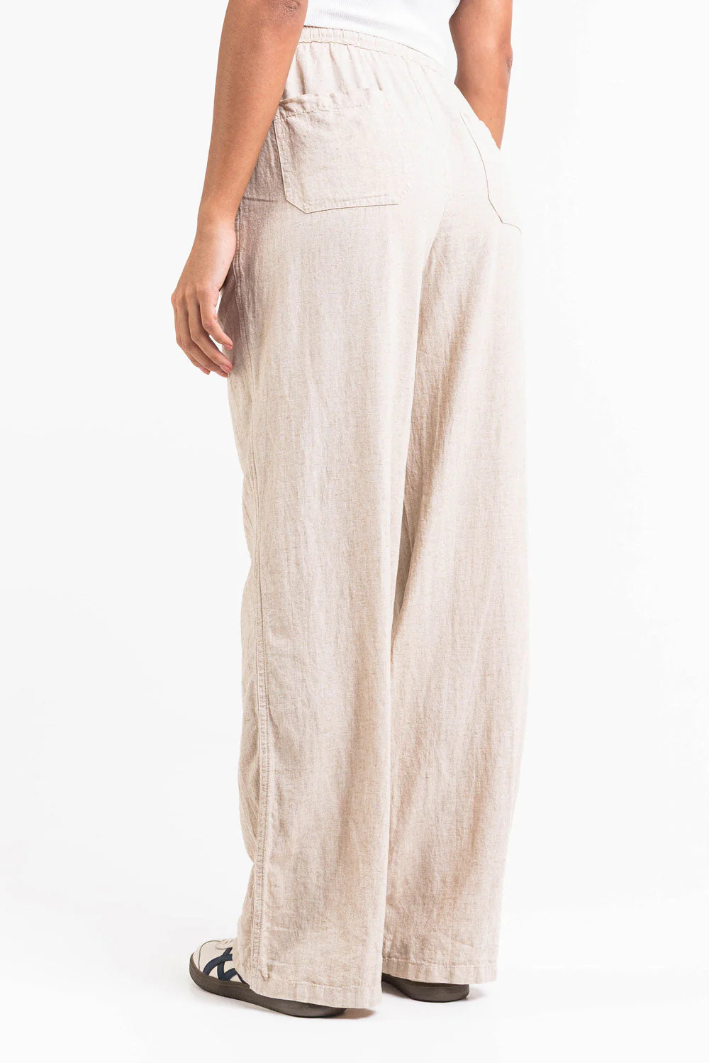 Mila 01High Rette Linbukser - Linen Beige - Image 2