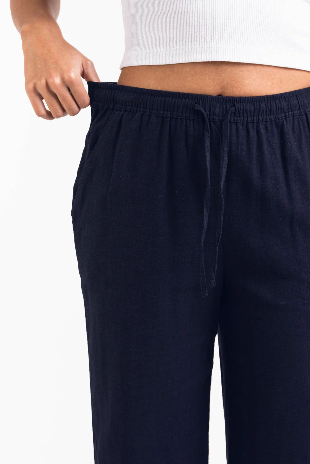 Mila 01High Rette Linbukser - Navy - Image 3