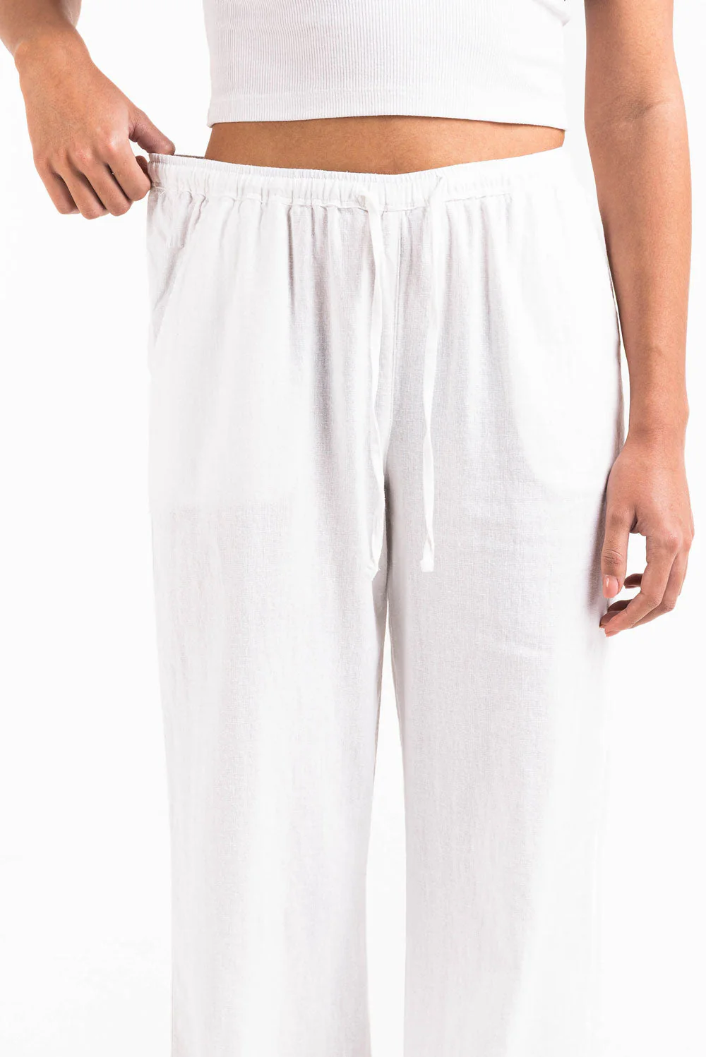 Mila 01High Rette Linbukser - White - Image 6