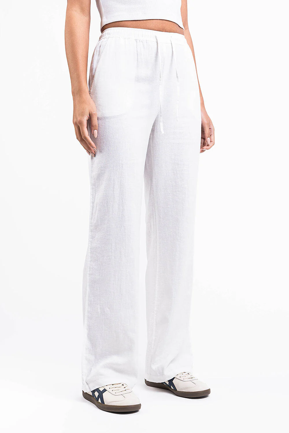 Mila 01High Rette Linbukser - White - Image 3