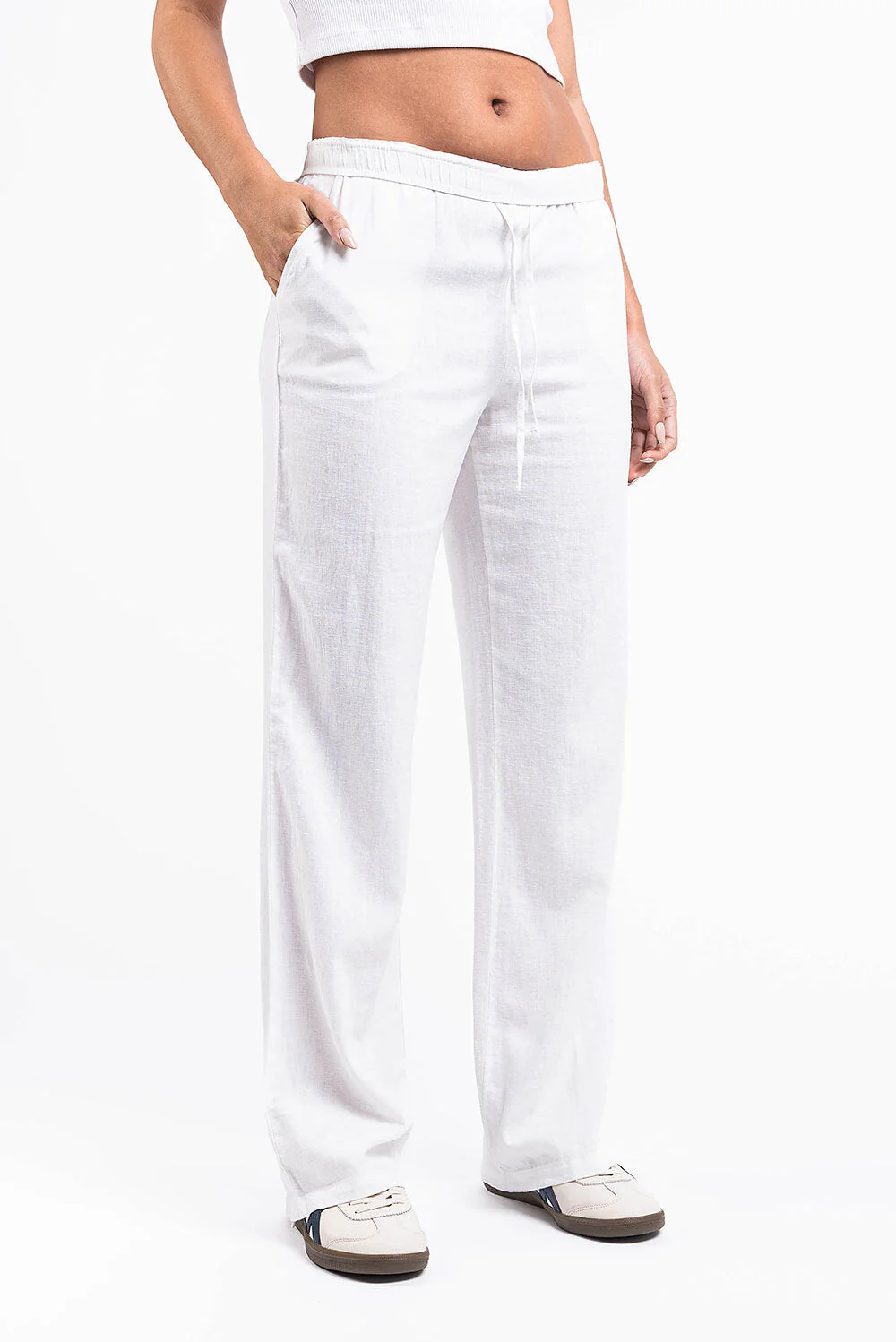 Mila 01High Rette Linbukser - White - Image 5