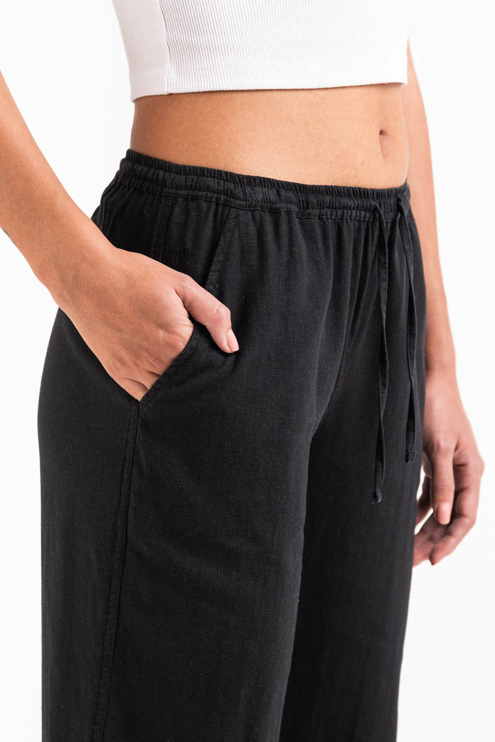 Mila 01Mid Rette Linbukser - Black - Image 3
