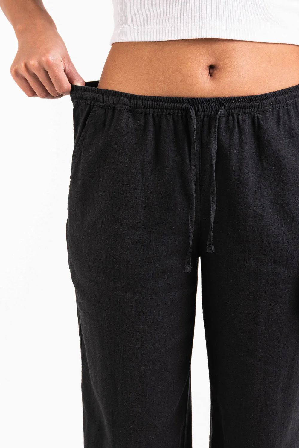 Mila 01Mid Rette Linbukser - Black - Image 5