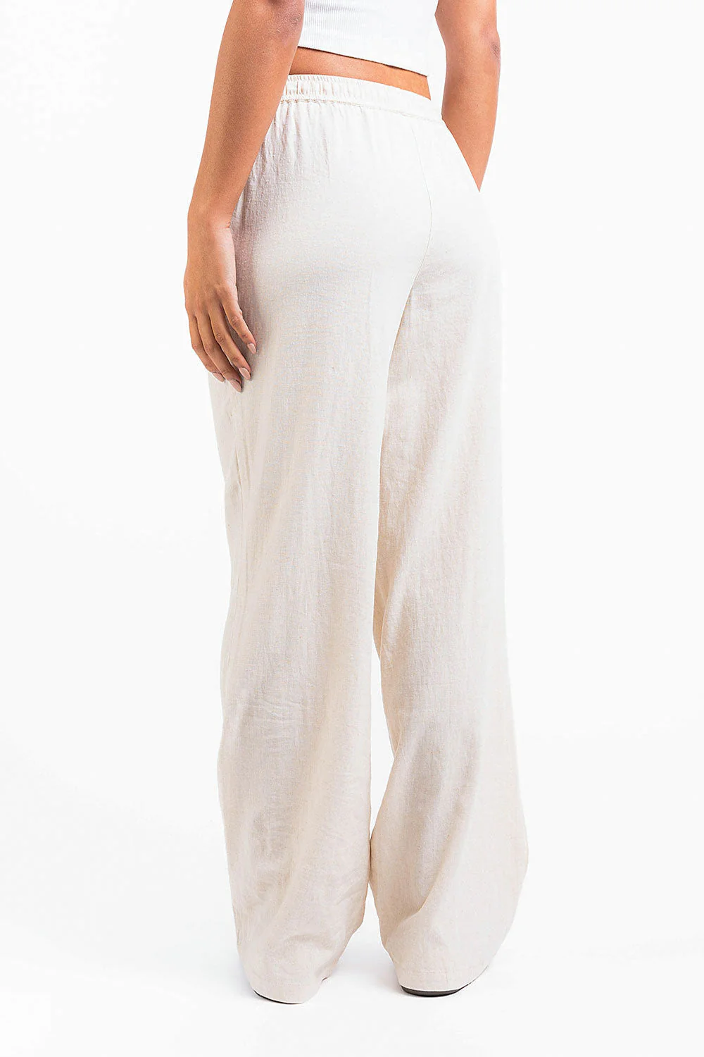 Mila 01Mid Rette Linbukser - Light Beige - Image 3