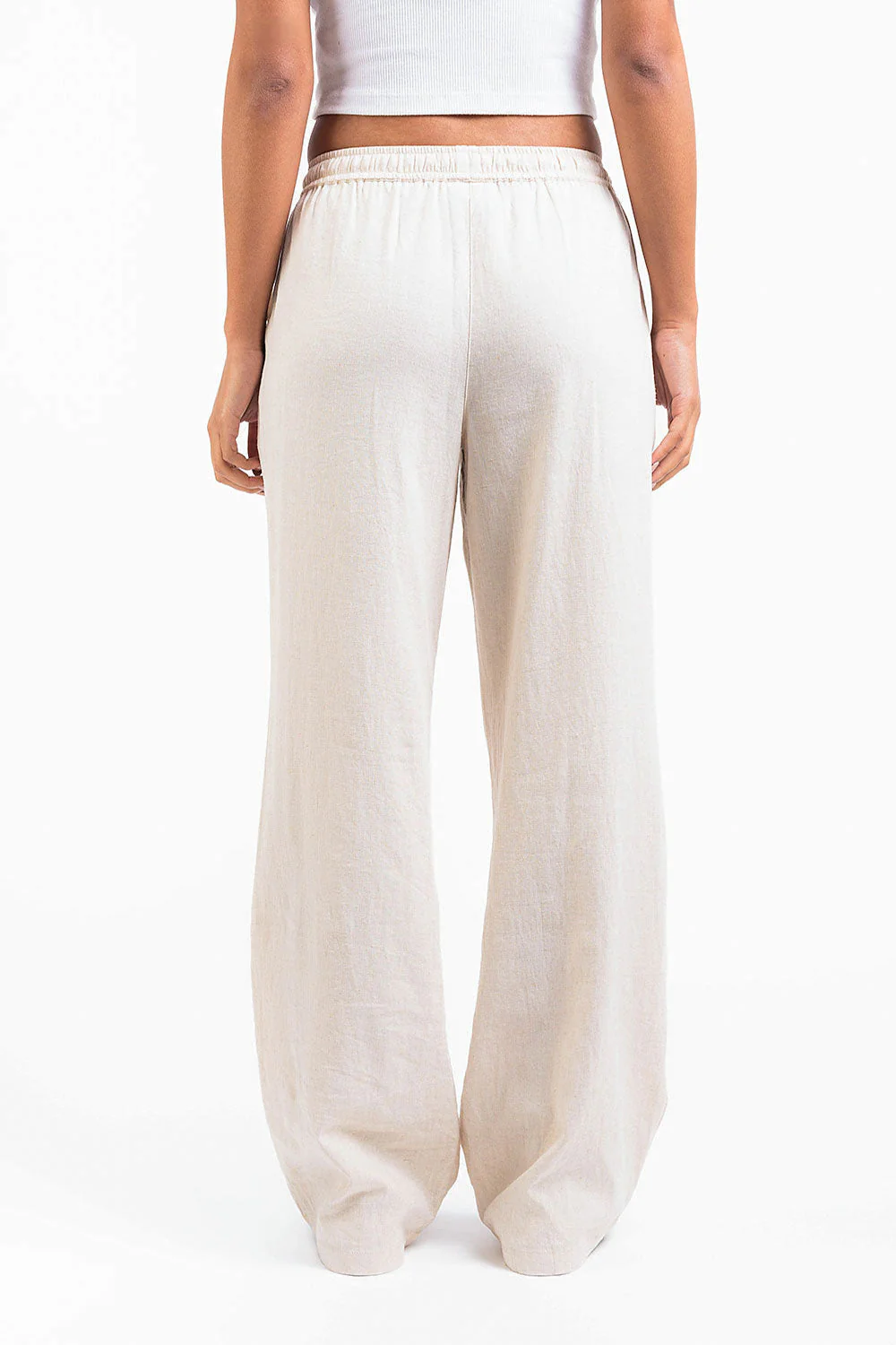Mila 01Mid Rette Linbukser - Light Beige - Image 5