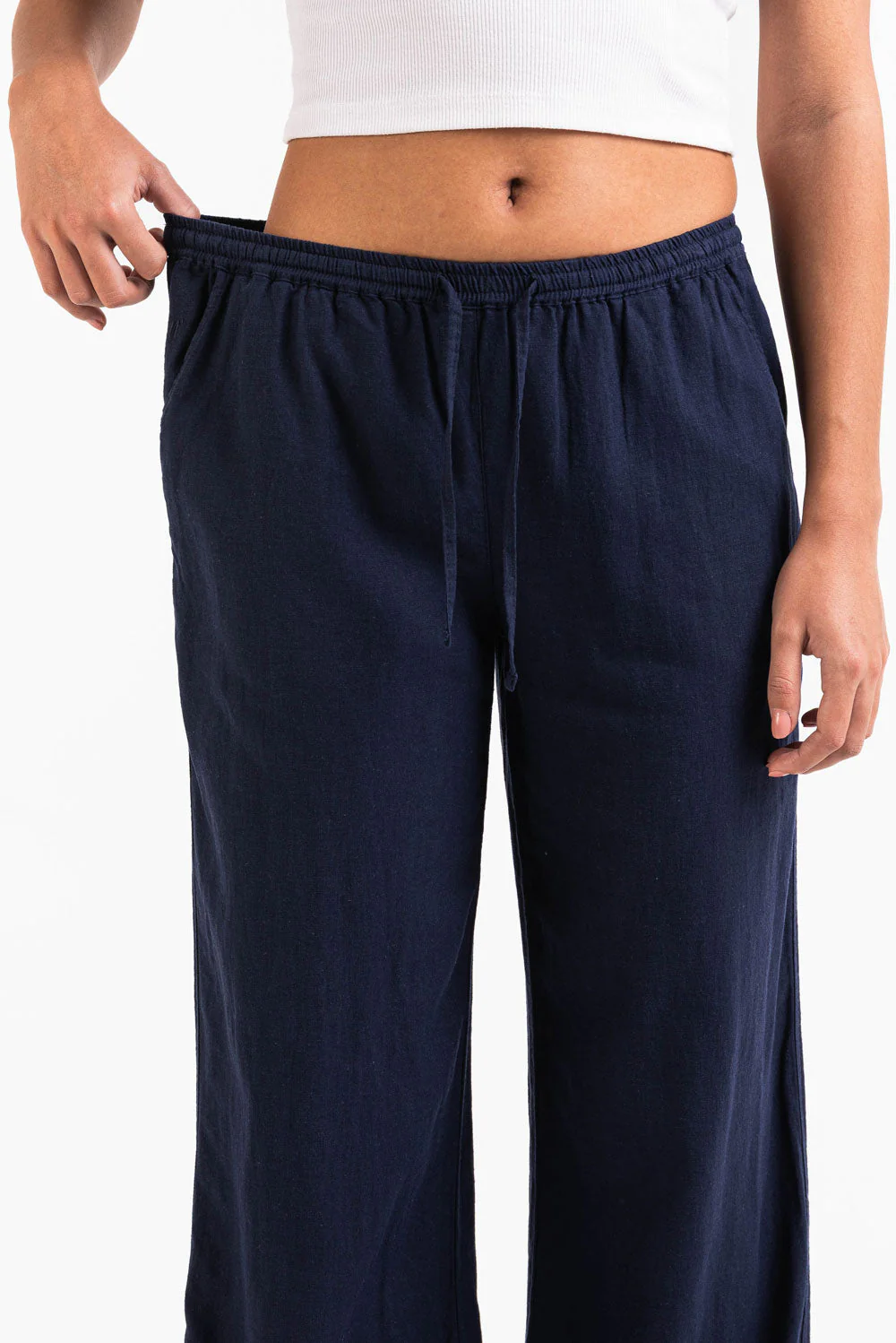 Mila 01Mid Rette Linbukser - Navy - Image 6