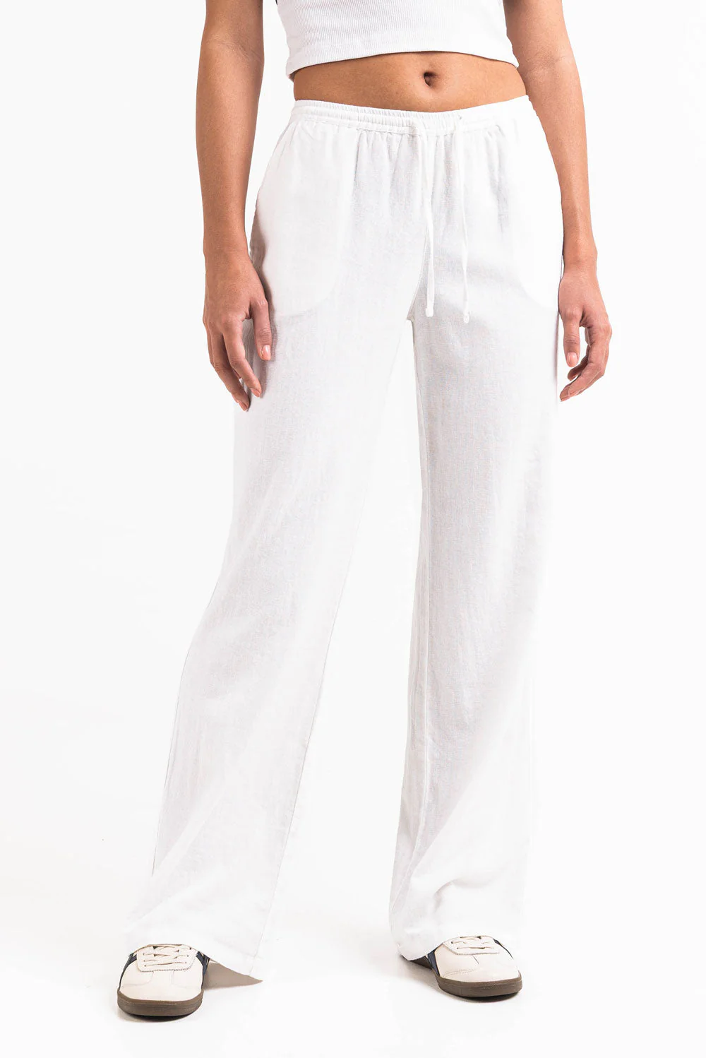 Mila 01Mid Rette Linbukser - White - Image 4