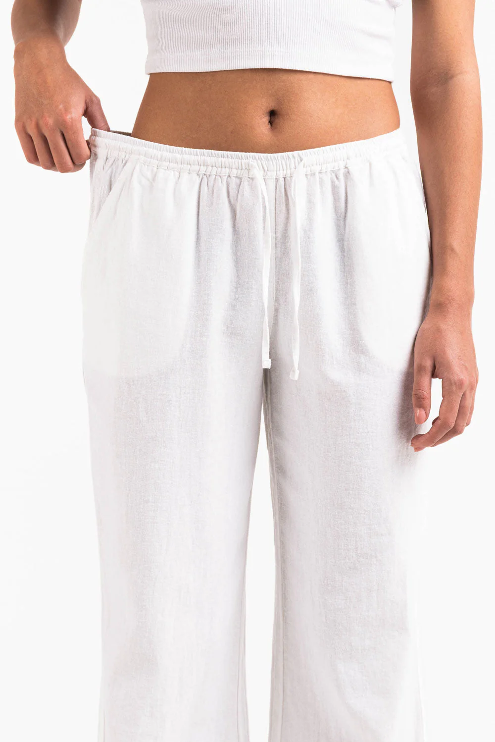 Mila 01Mid Rette Linbukser - White - Image 6