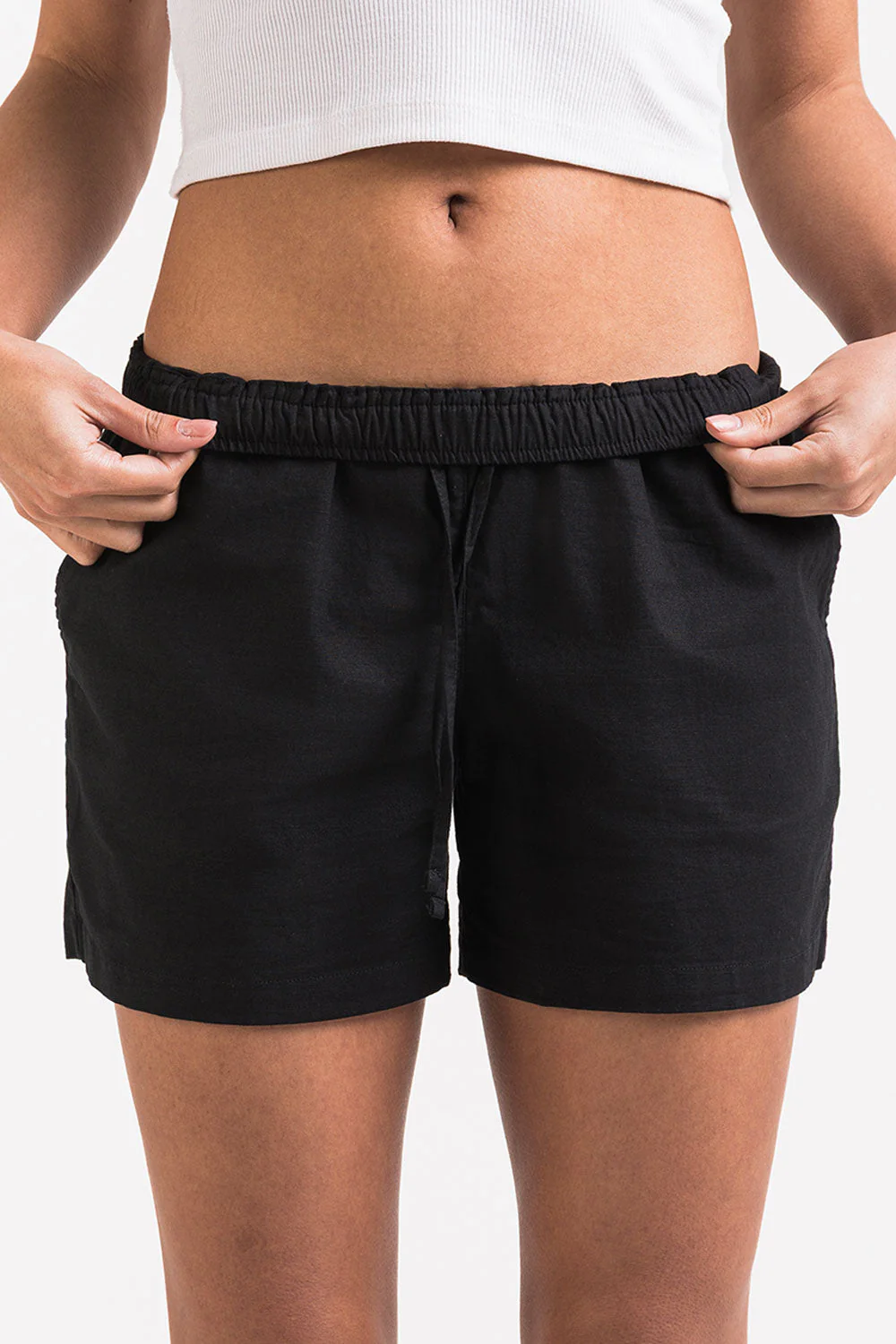 Mila 02Mid 12cm Linshorts - Black - Image 4