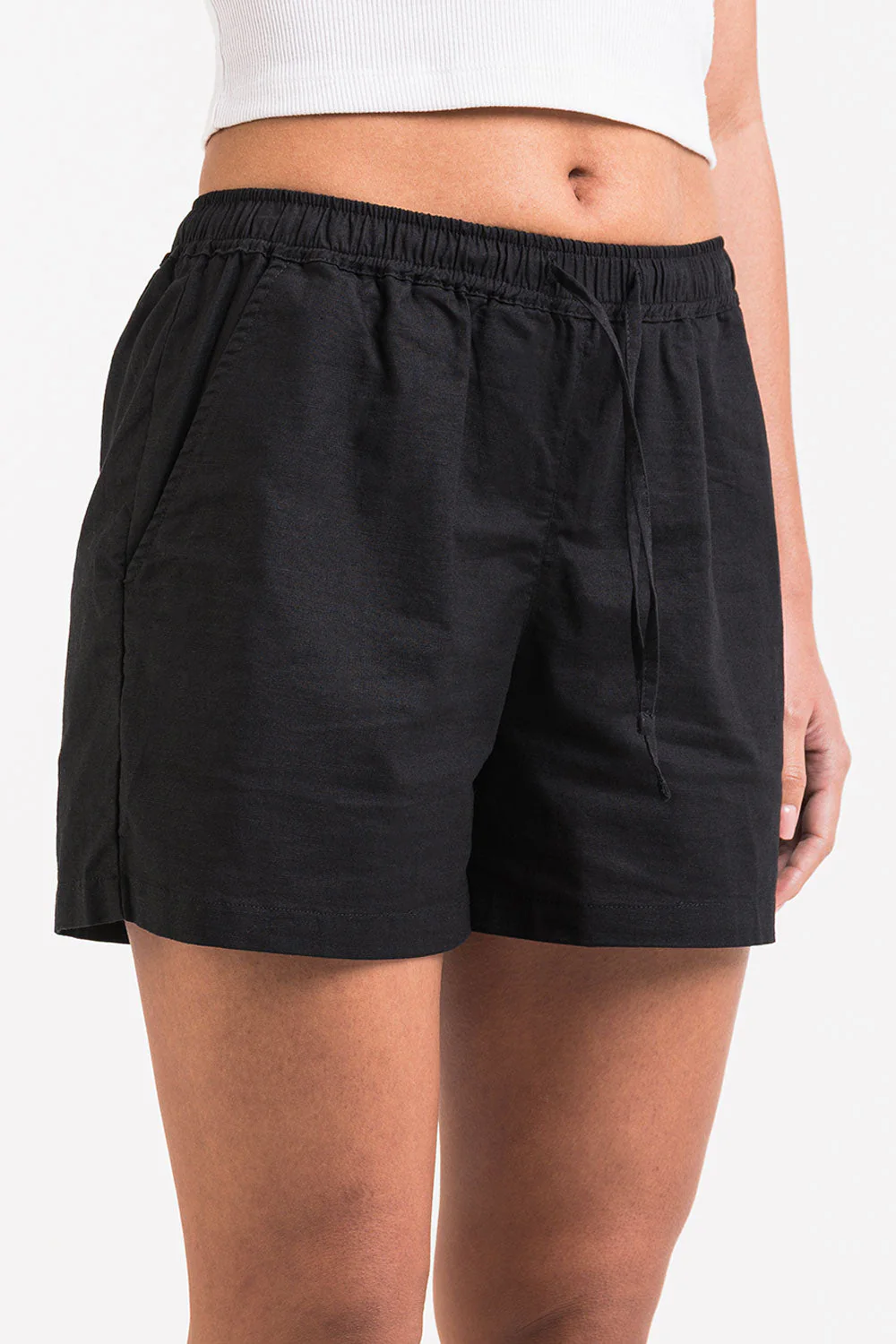 Mila 02Mid 12cm Linshorts - Black - Image 5