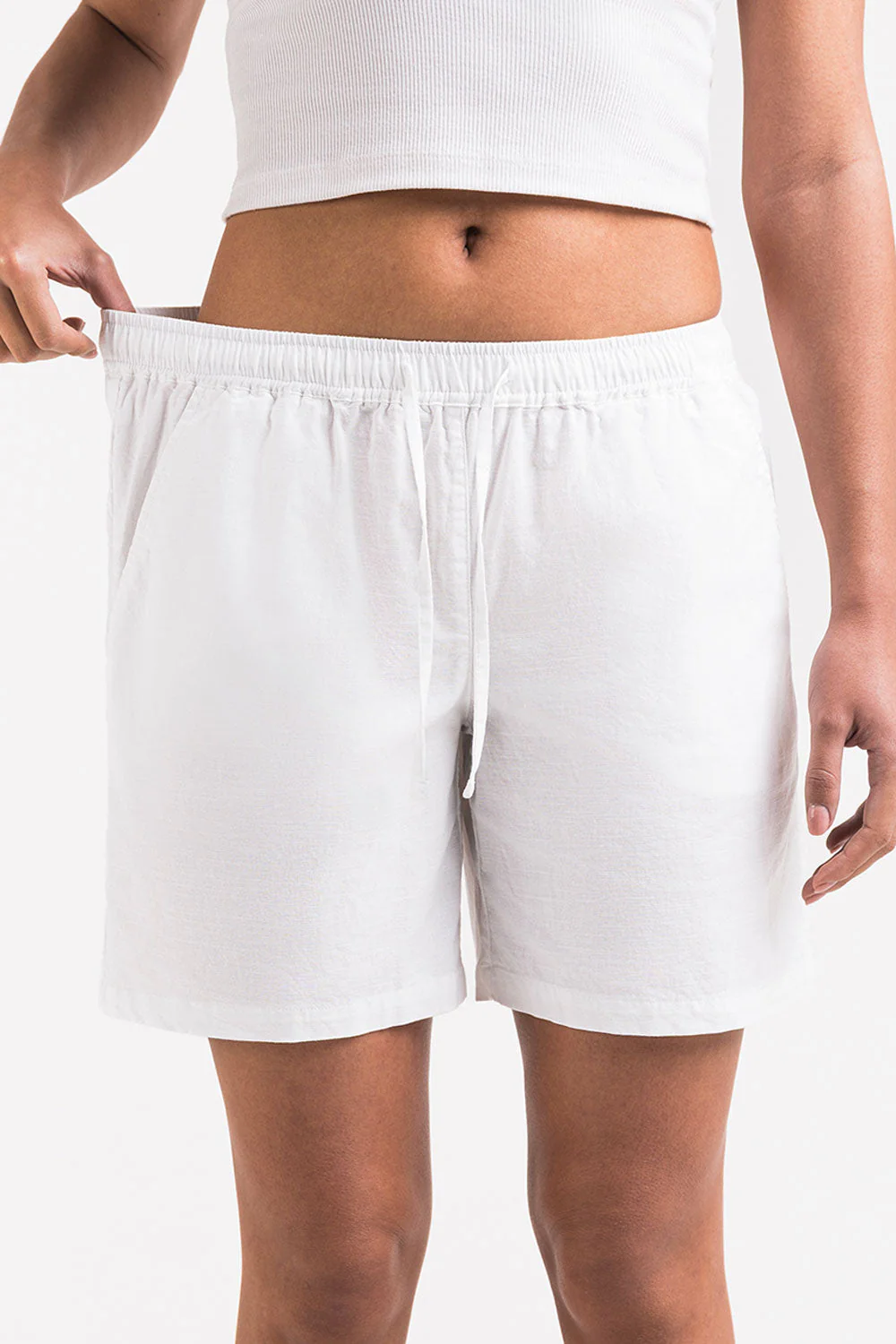 Mila 02Mid 17cm Linshorts - White - Image 4