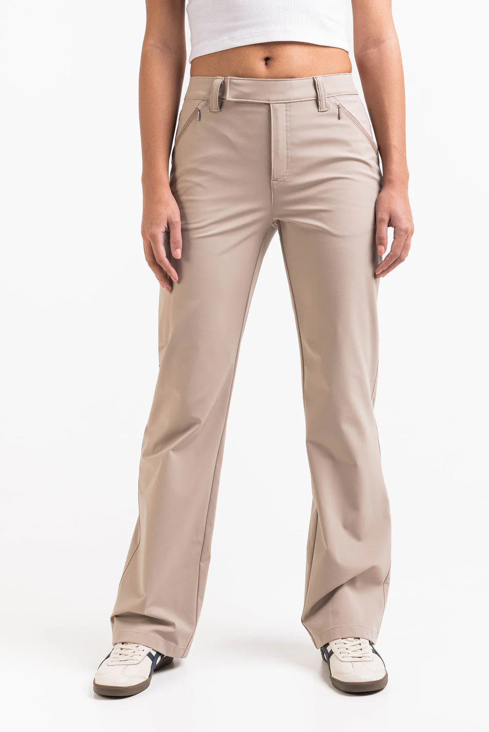 Sierra 01Mid GoUrban Bootcut Bukser - Beige - Image 4