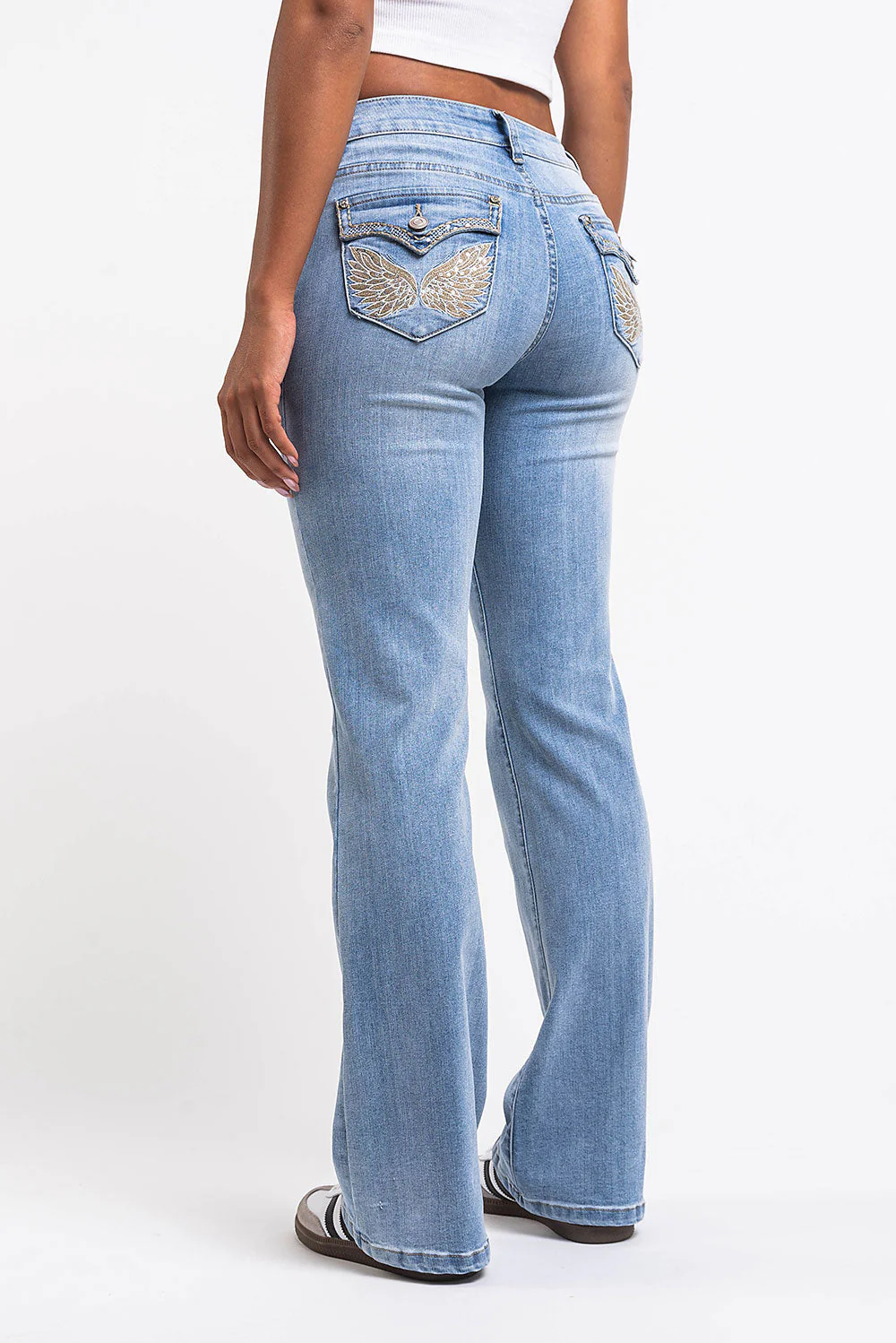 Taylor 01Low Bootcut Jeans - Bleach Blue - Image 3