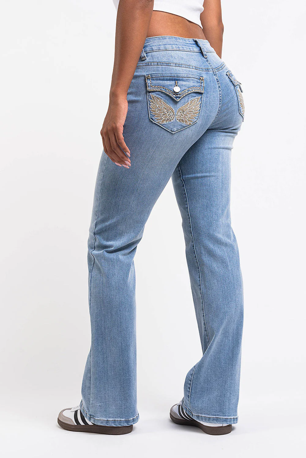 Taylor 01Low Bootcut Jeans - Bleach Blue - Image 6