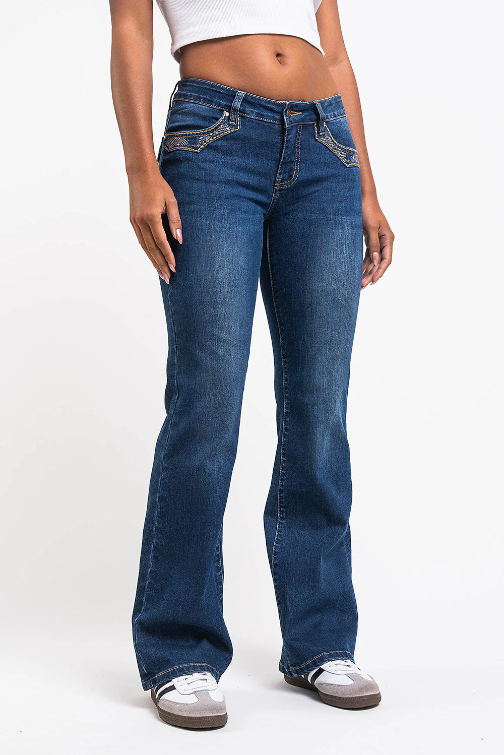 Taylor 01Low Bootcut Jeans - Vintage Blue - Image 3