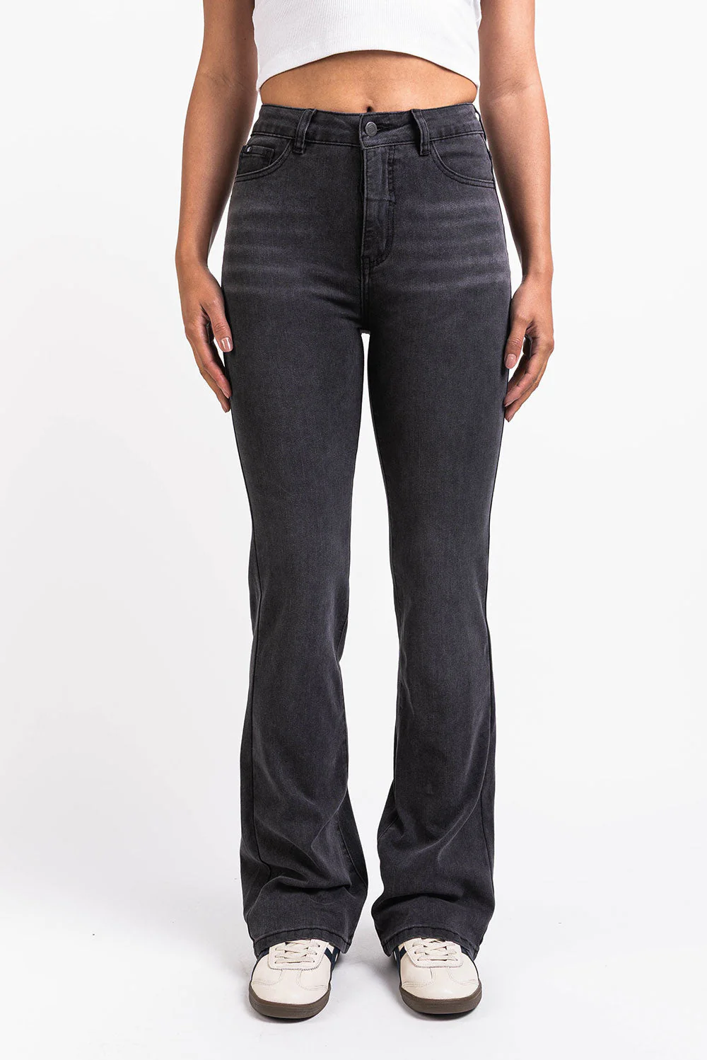 Taylor 02High Bootcut Jeans - Washed Black - Image 3