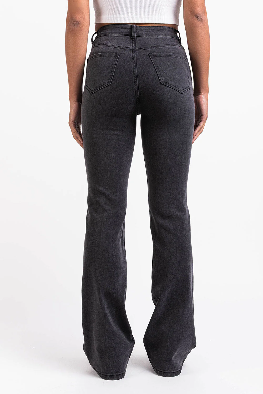 Taylor 02High Bootcut Jeans - Washed Black - Image 5