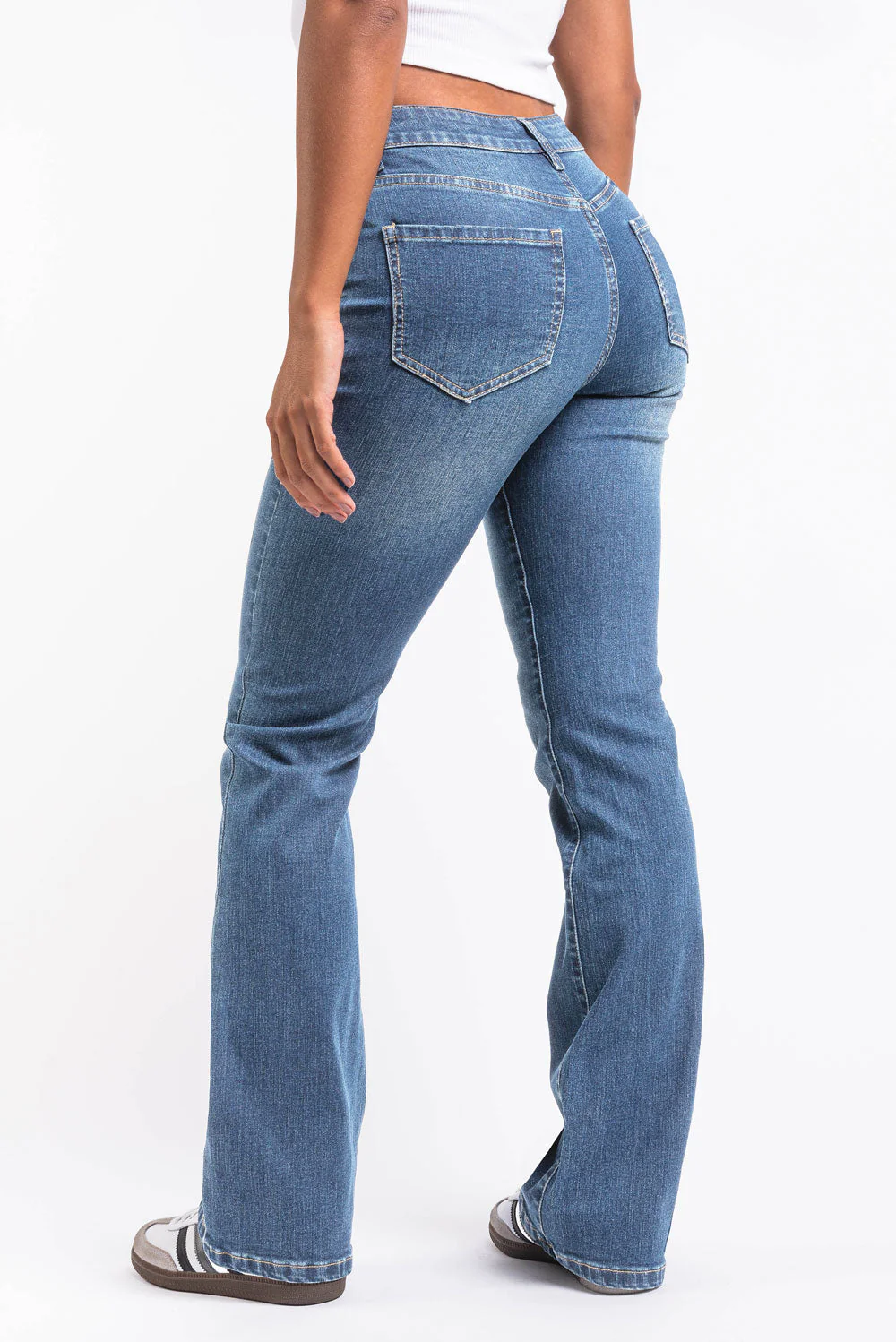Taylor 02Mid Bootcut Jeans - Denim Blue - Image 4