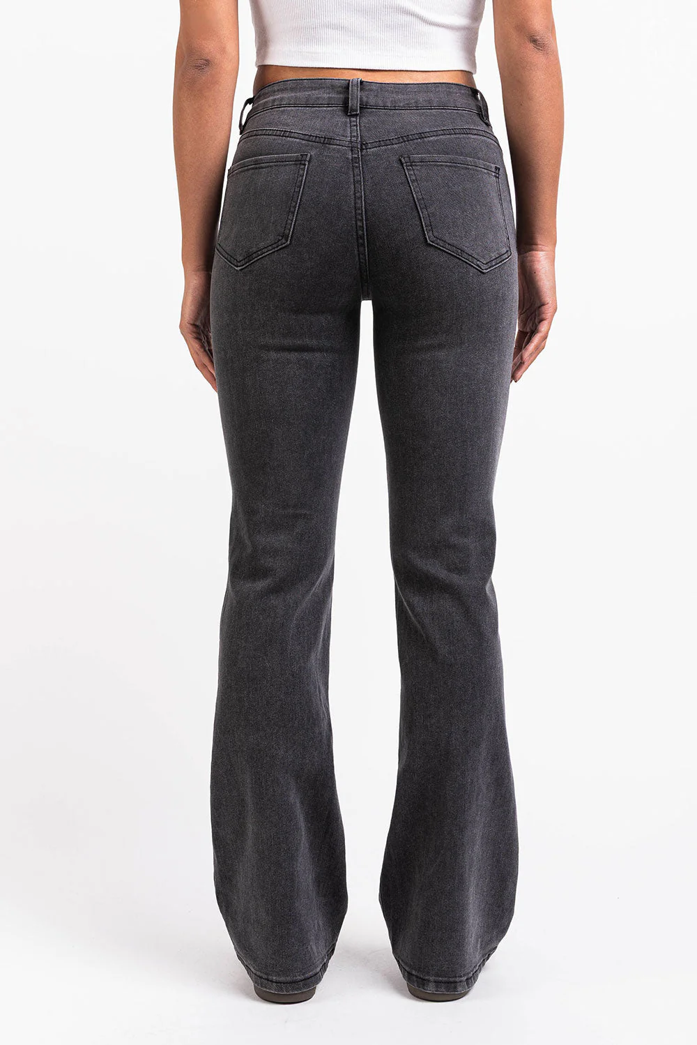 Taylor 02Mid Bootcut Jeans - Washed Black - Image 5