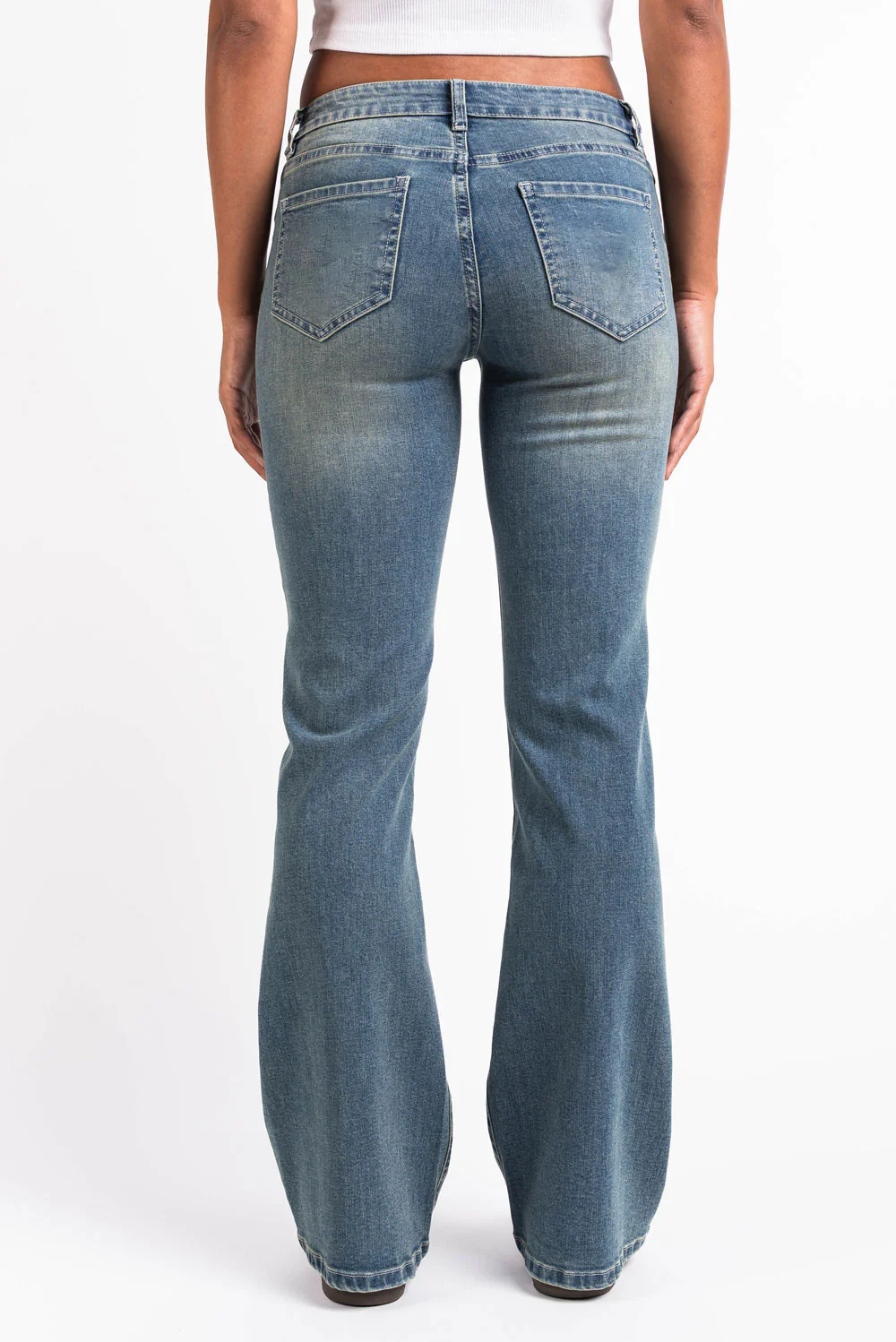 Taylor 02UltraLow Bootcut Jeans - Worn Blue Origin - Image 6