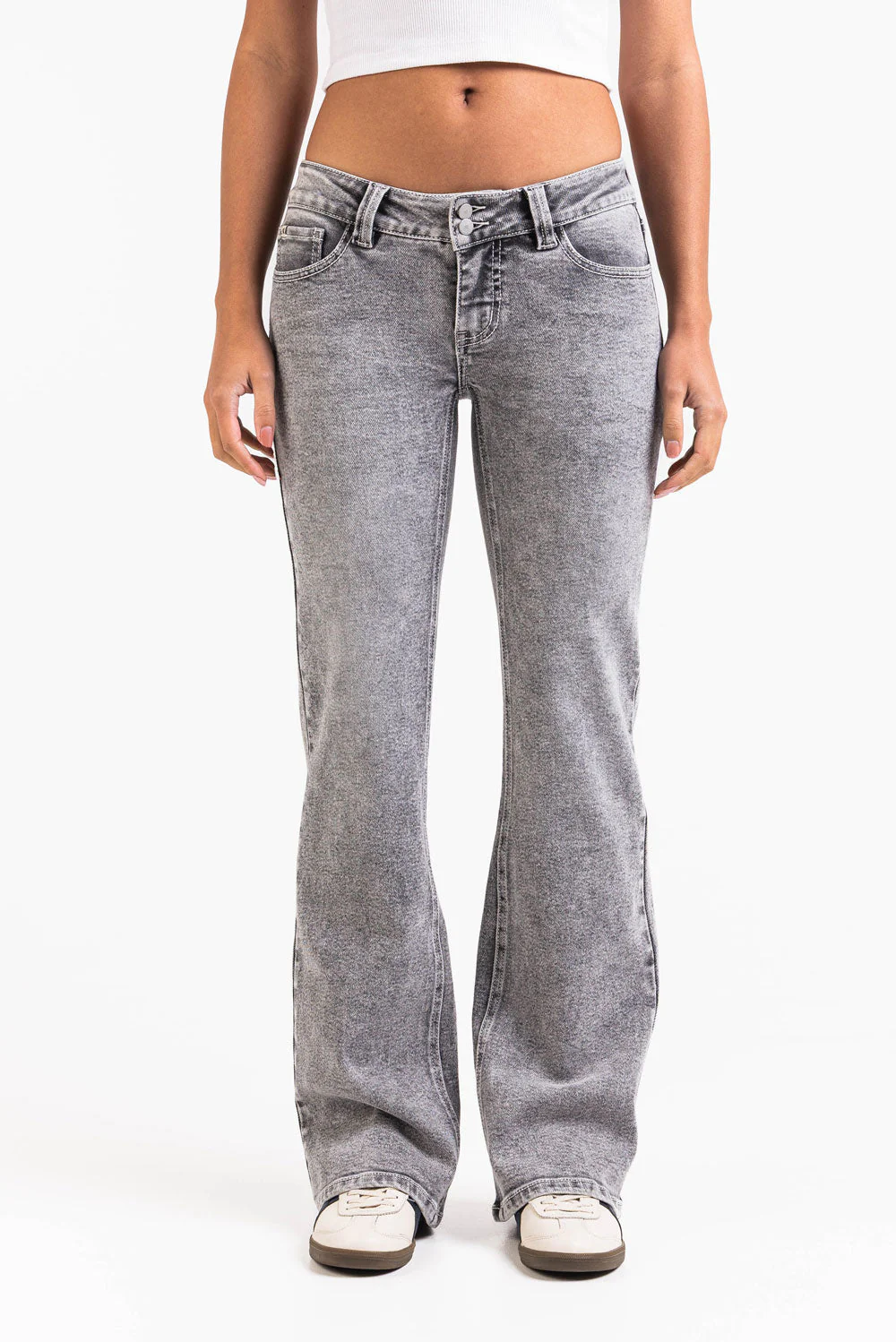 Taylor 07UltraLow Bootcut Jeans - Acid Grey - Image 3