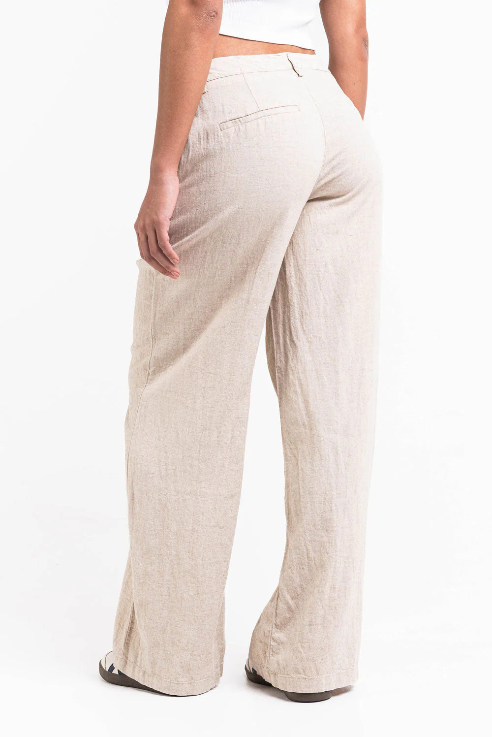 Thilde 02Mid Vide Linbukser - Beige - Image 8